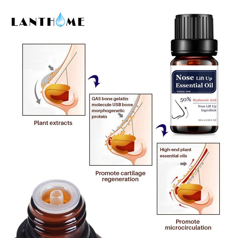 Upper Nose High Rhinoplasty Oil 10ml Nose Rhinoplasty Nose Bone Reshaping Pure Natural Care Skinny Small Nose
