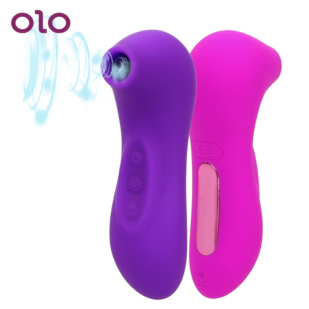 OLO Clit Sucker Vibrator Nipple Sucking Clitoris Vagina Stimulator Sex Oral Licking Blowjob Tongue Vibrating Sex Toys for Women