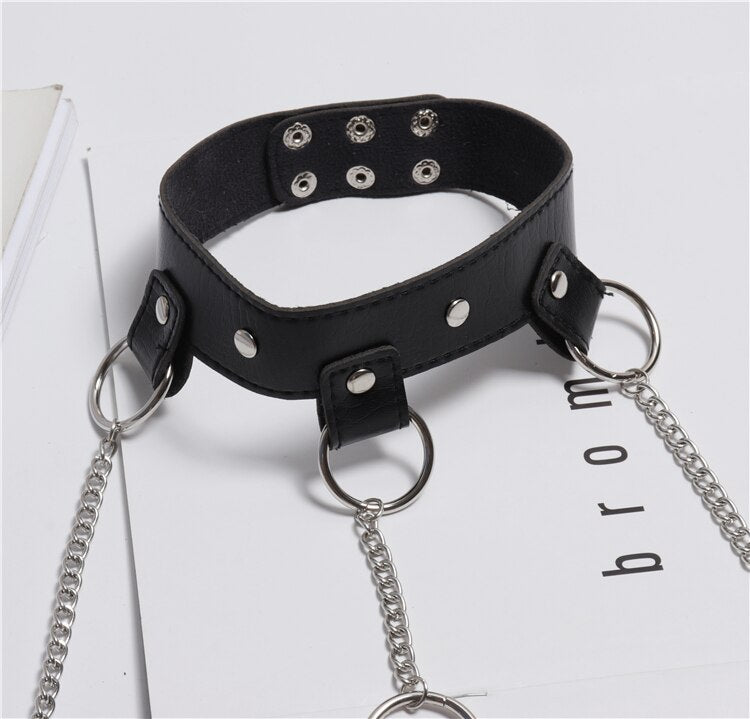Bondage Waist Harness Bra Cage Chain Belt Straps
